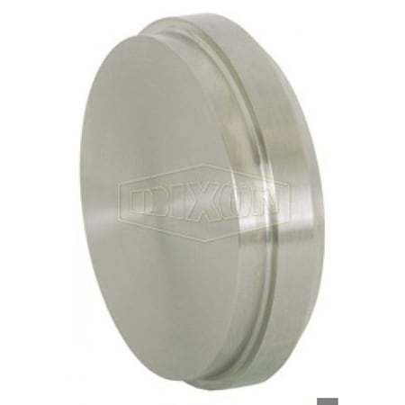 Dixon Solid End Cap, Fitting/Connector Type: Cap, 1-1/2 in Nominal, Plain Beveled Seat, 304 SS, 1.843 in D 16A-G150